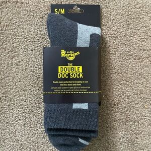 Dr. Martens “The Double Doc Sock” Size S/M Charcoal Gray (Shoe Sz 3-8) *1 Pack*